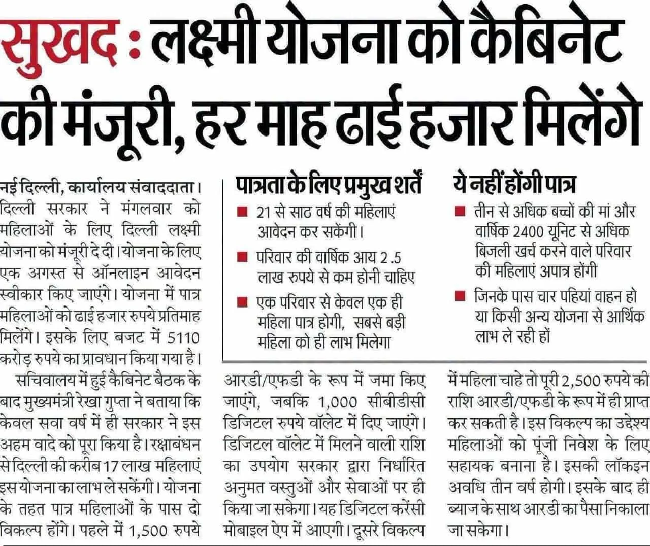 Delhi Lakshmi Yojana 2026 Online Form