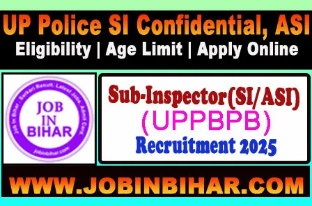UP Police SI Confidential ASI Clerk Accounts Recruitment 202
