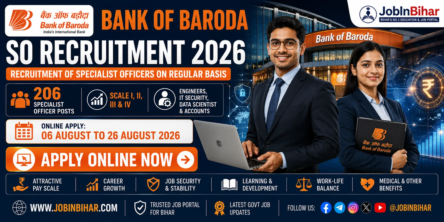Bank of Baroda BOB SO Recruitment 2026 Notification