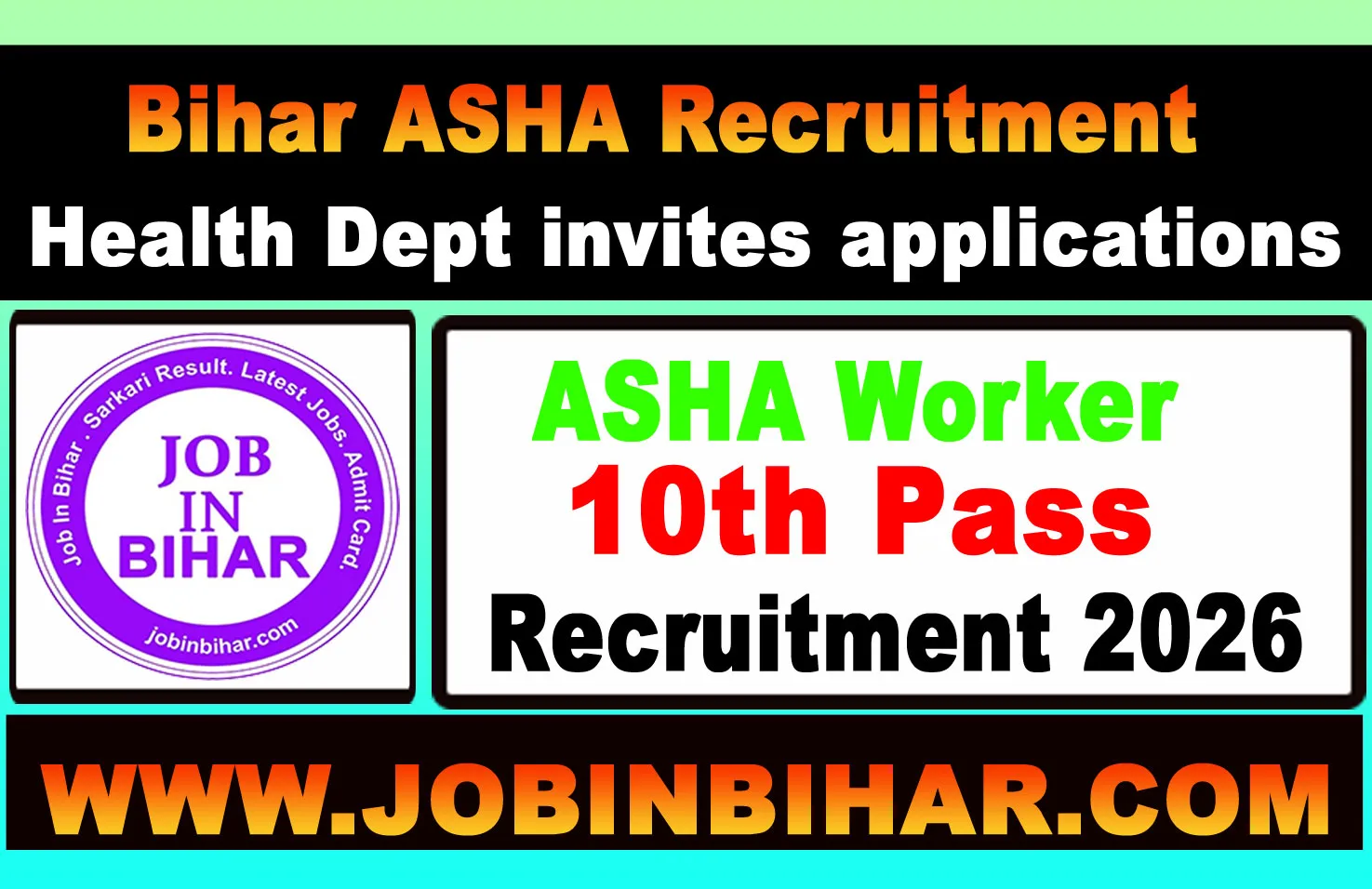 Bihar ASHA Recruitment 2026 Notification Banner