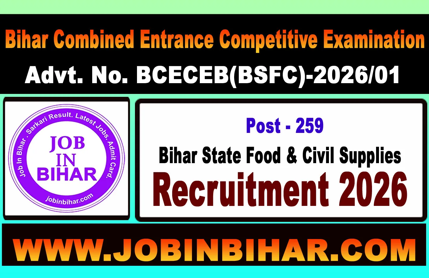 Bihar BSFC Recruitment 2026 Notification Banner
