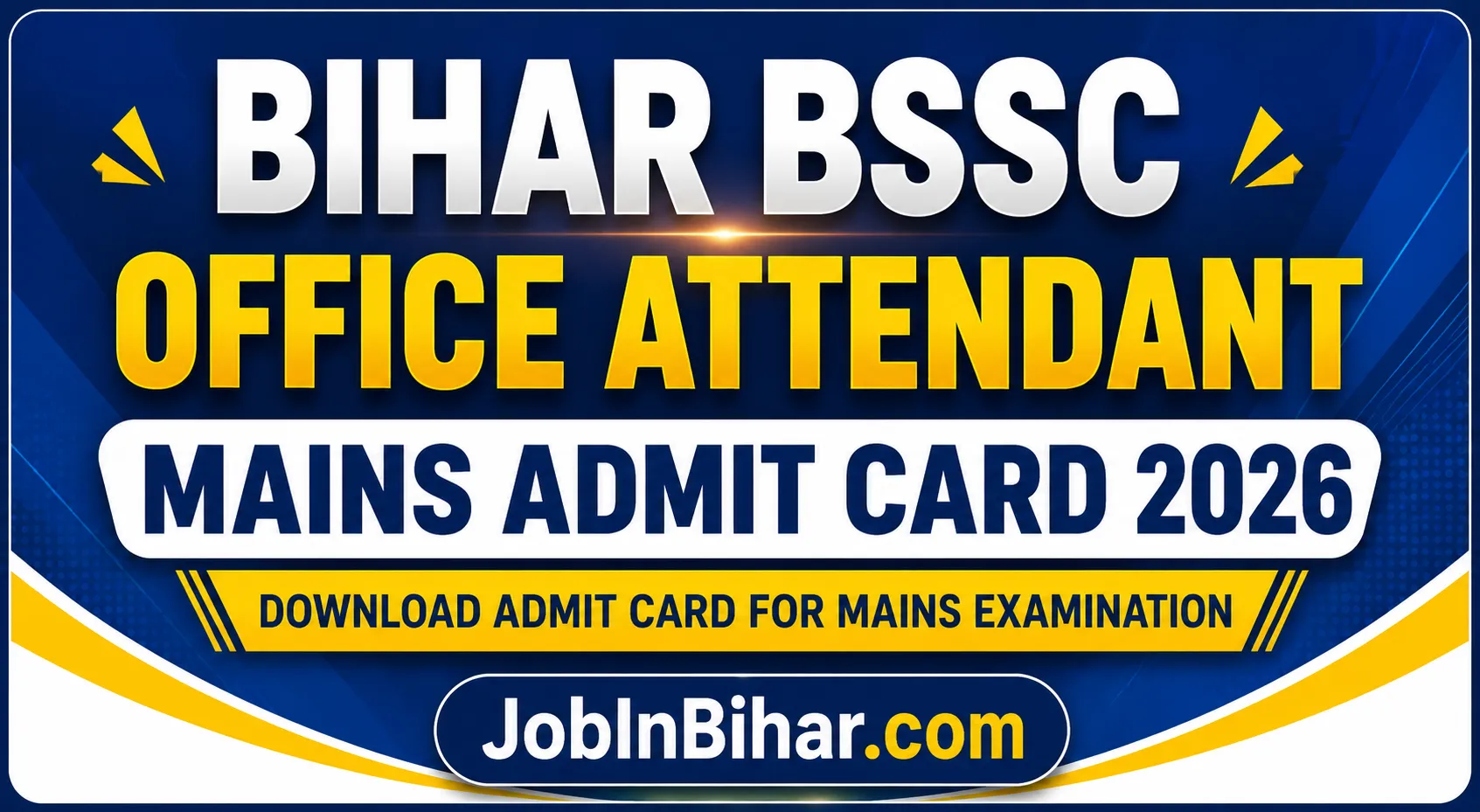 Bihar BSSC Office Attendant Admit Card 2026