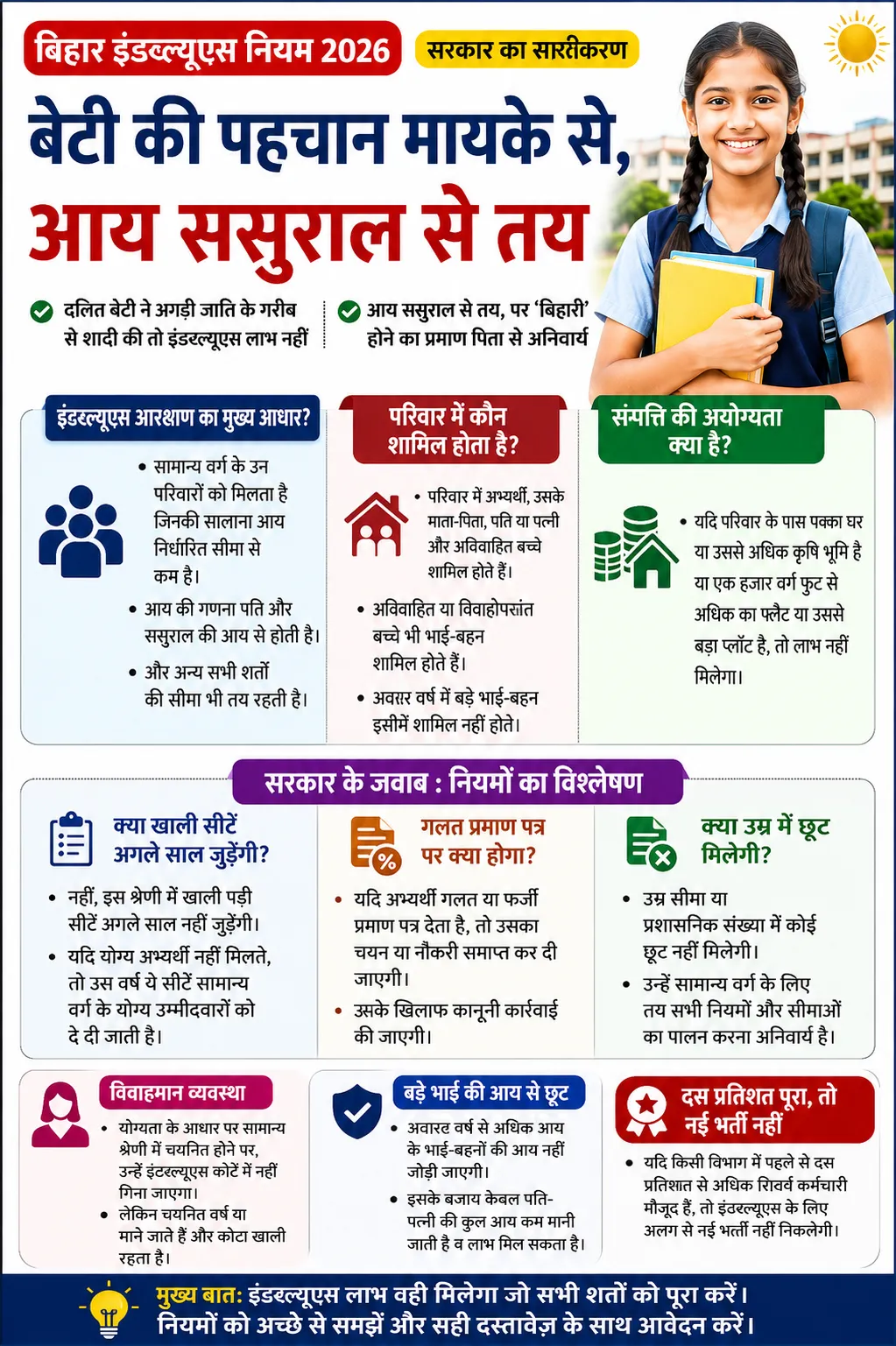 Bihar EWS Certificate New Rules 2026 Process Banner