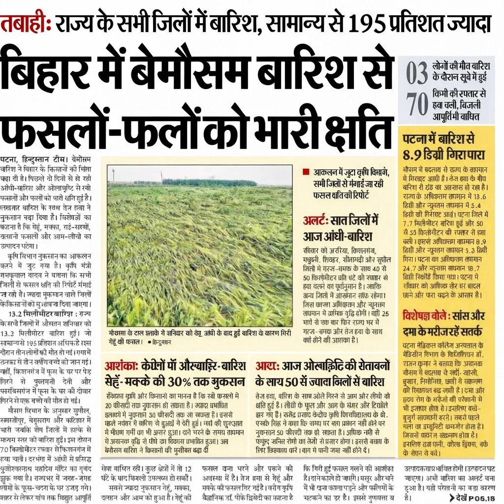 Bihar Fasal Chhati Anudan 2026: फसल नुकसान पर ₹13,500 तक मुआ