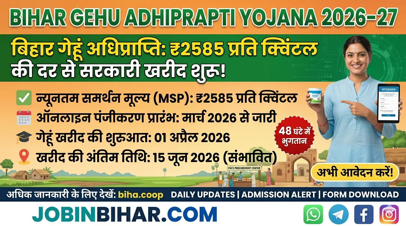 Gehu Adhiprapti 2026 Online Application Notification