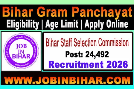  Bihar Gram Panchayat Vacancy 2025-26 Notification