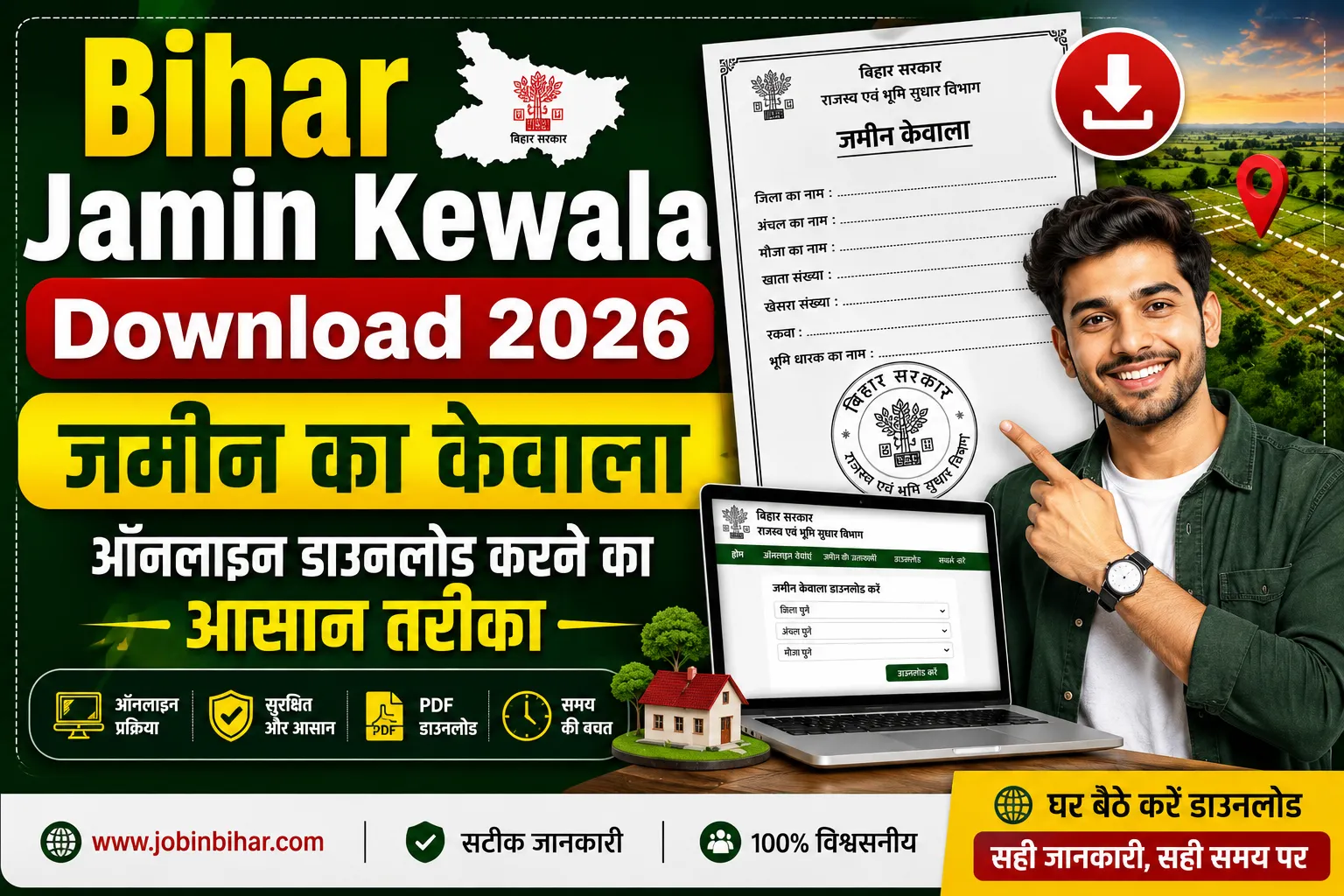 Bihar Jamin Kewala Registry Deed Download Online 2026