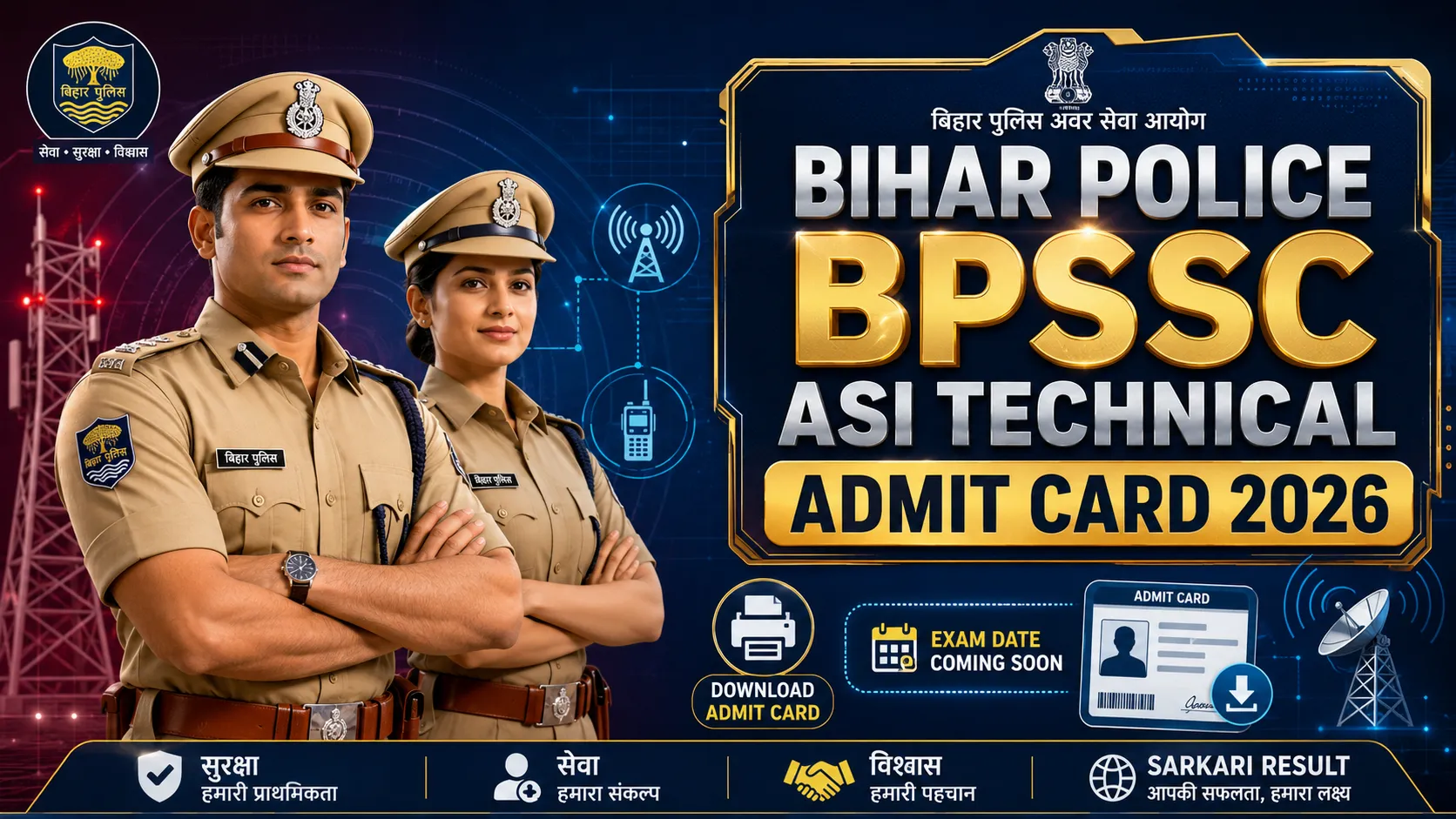 Bihar Police BPSSC ASI Technical Admit Card Download 2026