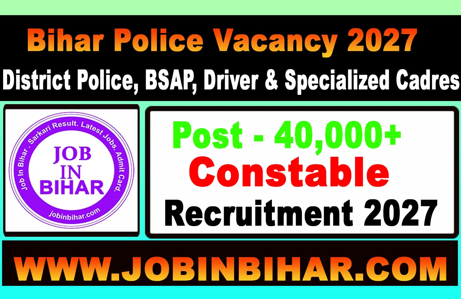 Bihar Police 40000 Constable Recruitment Target 2027