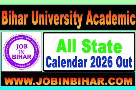 Bihar State All University Uniform Academic Calendar Chart