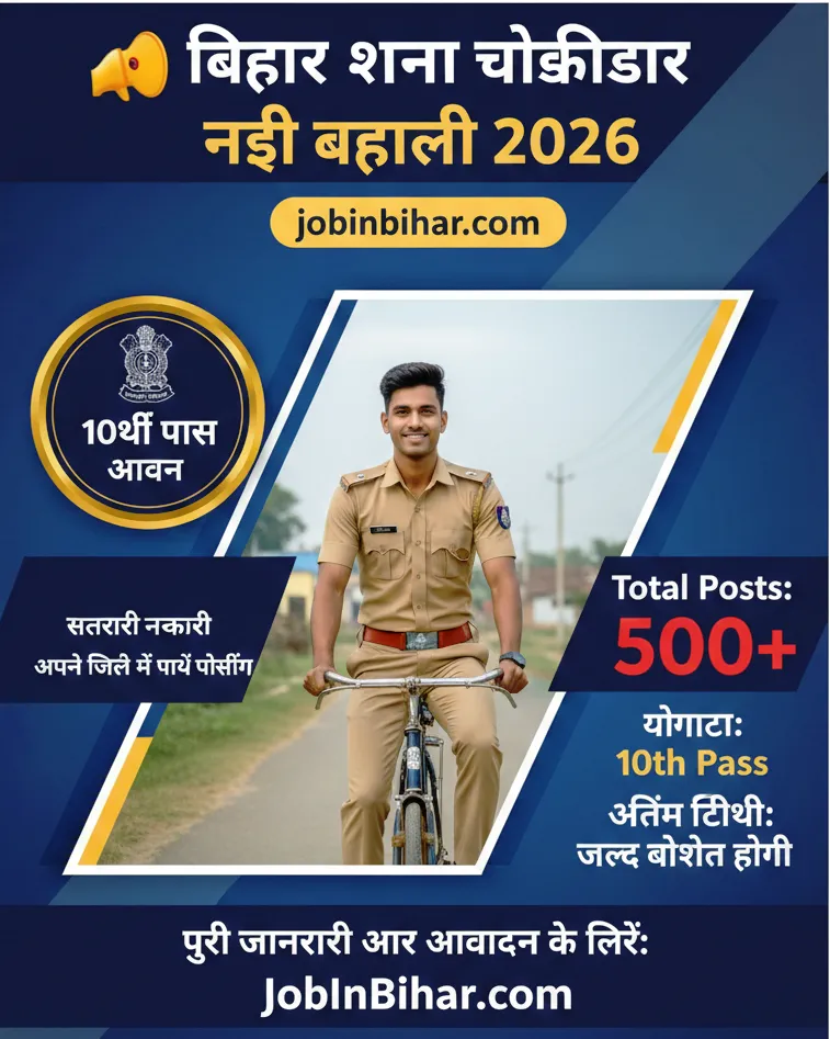 Bihar Thana Chowkidar Vacancy 2026