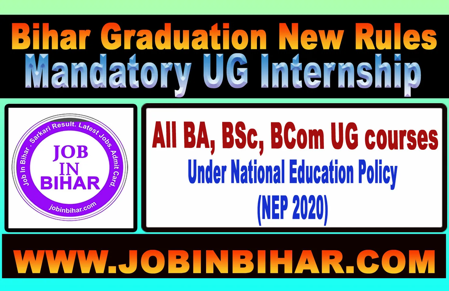 Bihar Graduation Compulsory UG Internship Rules Policy Log