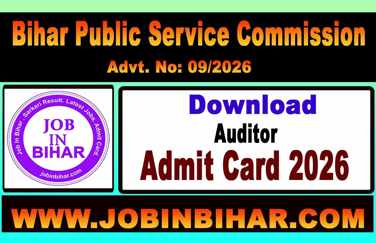 BPSC Auditor Pre Exam Admit Card 2026 Notice Link