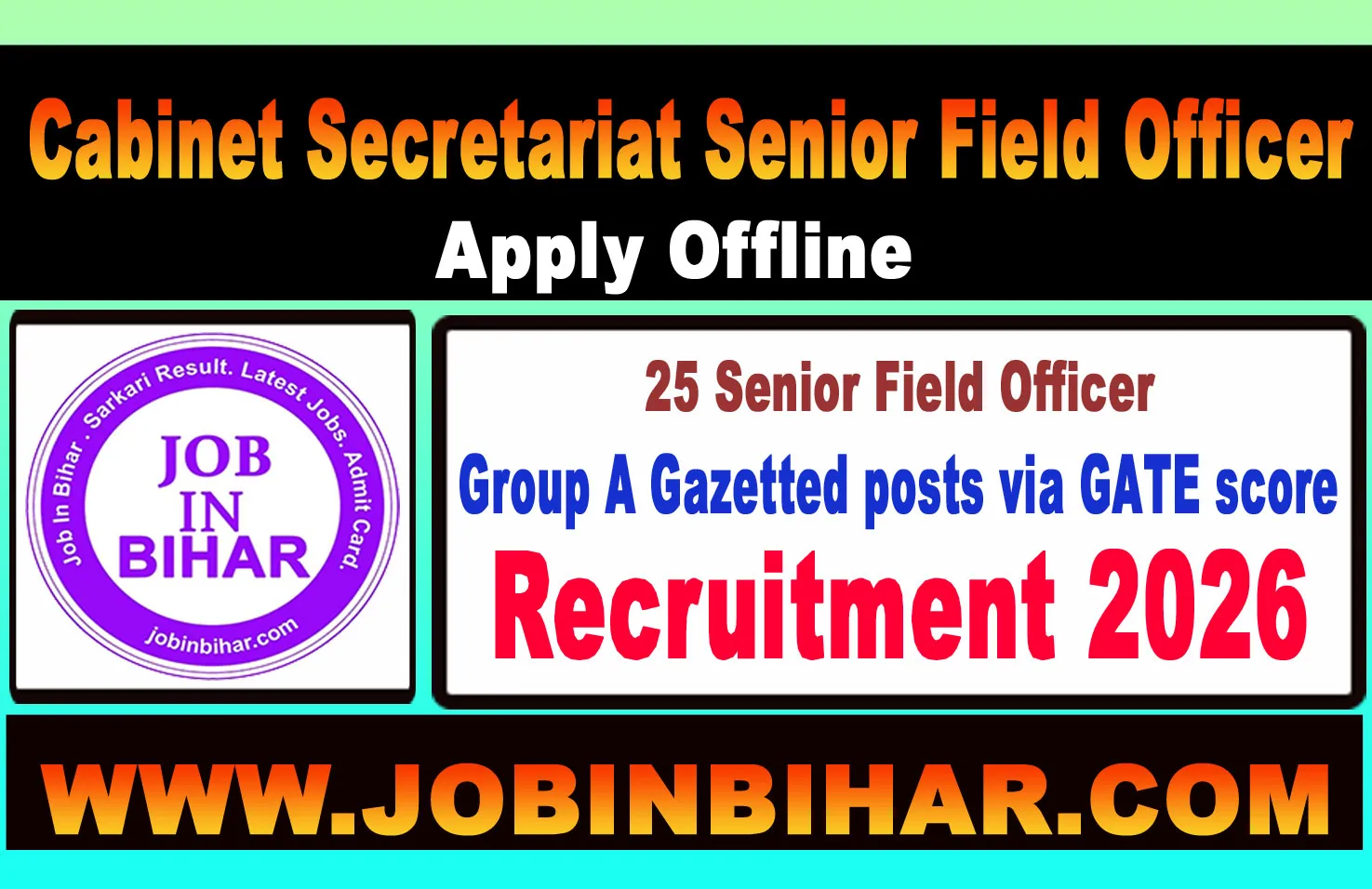 Cabinet Secretariat India Senior Field Officer Form Package