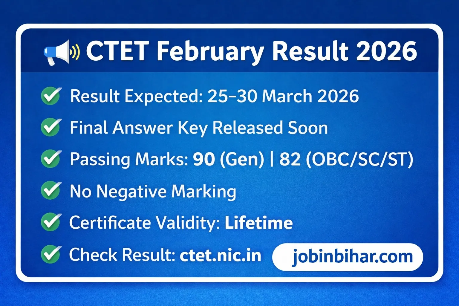 CTET February Result 2026: Result Date & Direct Link