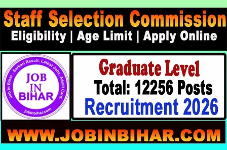 SC CGL Recruitment 2026 Online Form for 12256 Posts - Apply 
