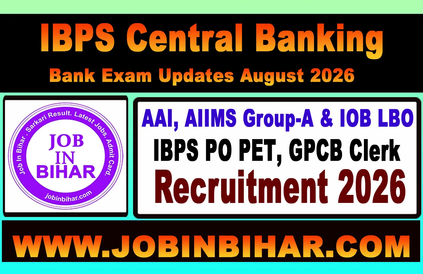 IBPS Central Banking Exam Portal Updates 2026 Banner