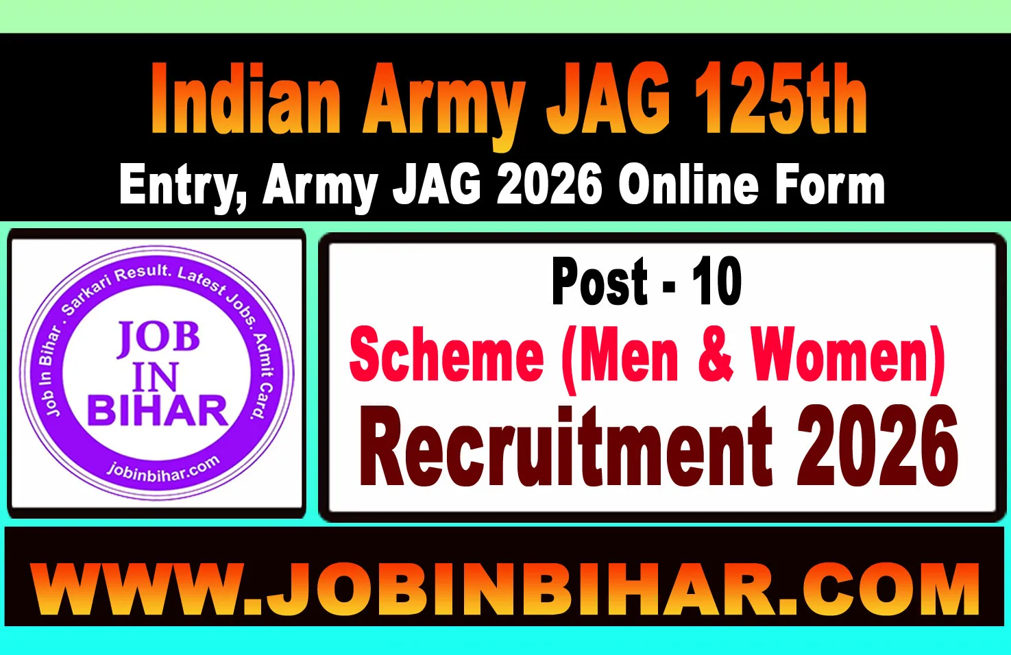 Indian Army JAG 125th Entry Online Form Dashboard