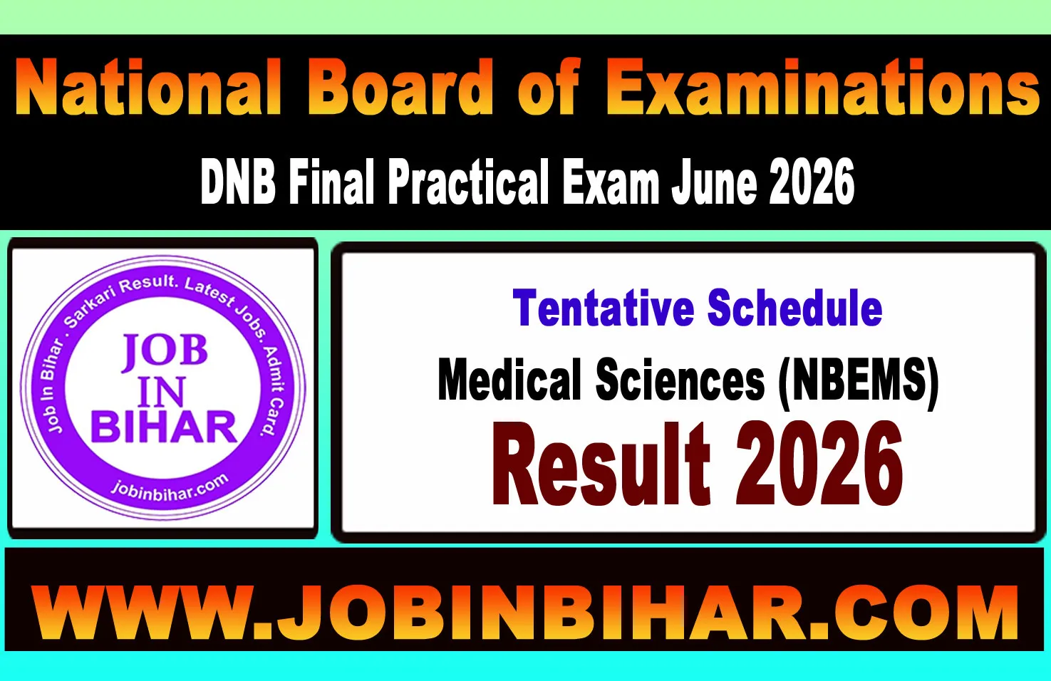 DNB Final Theory Examination June 2026 2026 Notification