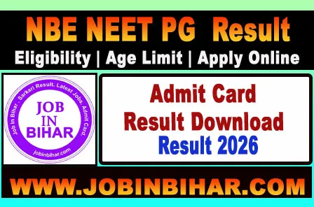 NBE NEET PG 2026 Result Scorecard Banner