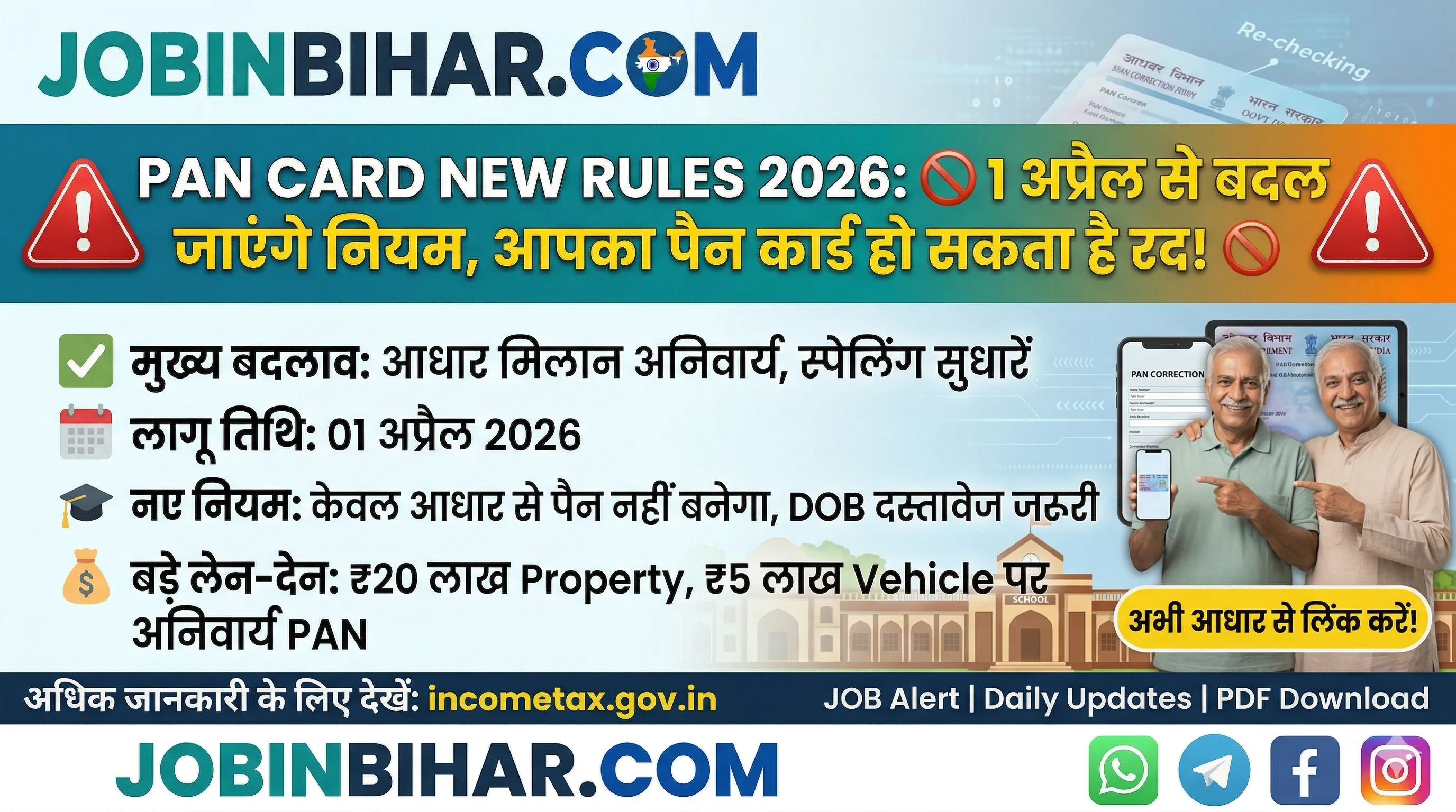 PAN Card New Rules 2026: 1 अप्रैल से बदल जाएंगे नियम PAN Card New Rules 2026 Notification