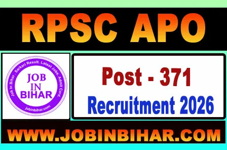 RPSC Assistant Prosecution Officer APO Recruitment 2026