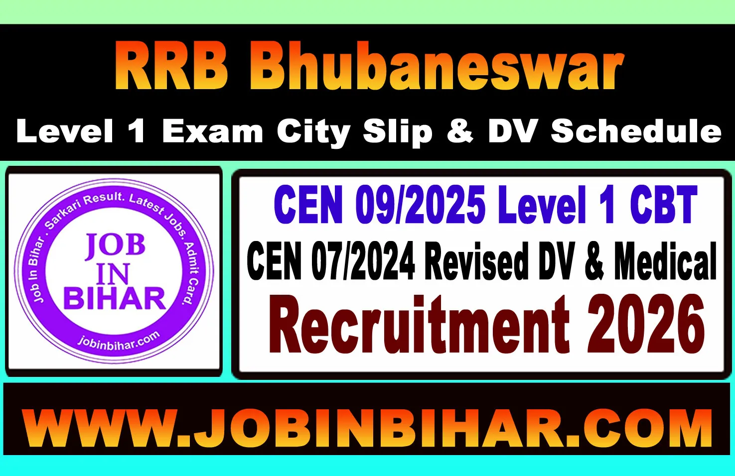 RRB Bhubaneswar Recruitment and Notice Update 2026