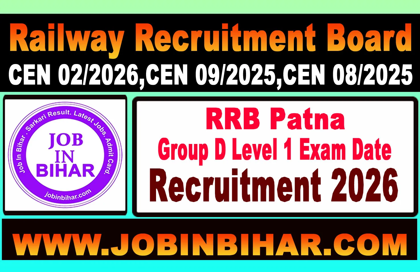RRB Patna Group D Level 1 Exam Date Scheme Notice