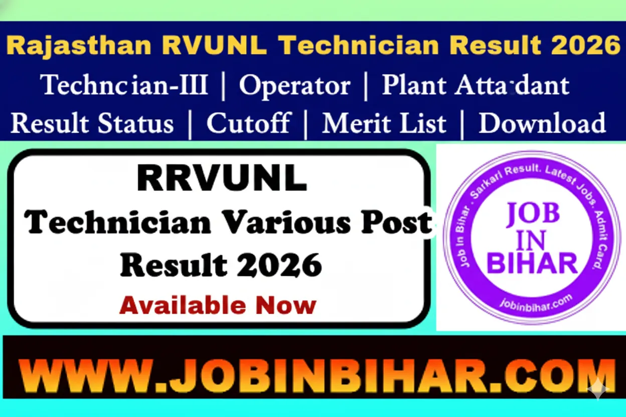 RRVUNL Technician Result 2026 Dashboard