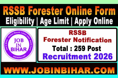RSSB Forester Recruitment 2026 Apply Online RSSB Forester Recruitment 2026 Notification