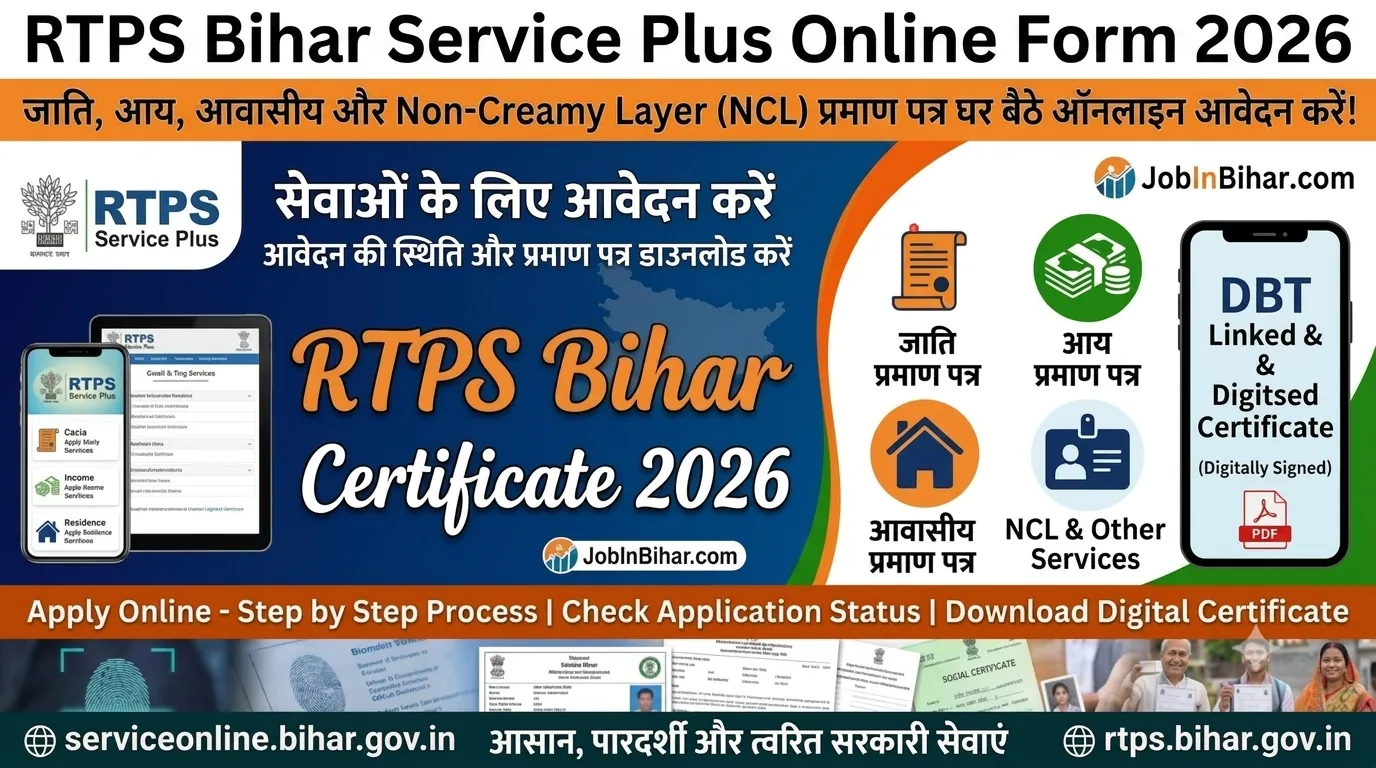 RTPS Bihar Application Status Tracking Online Portal 2026