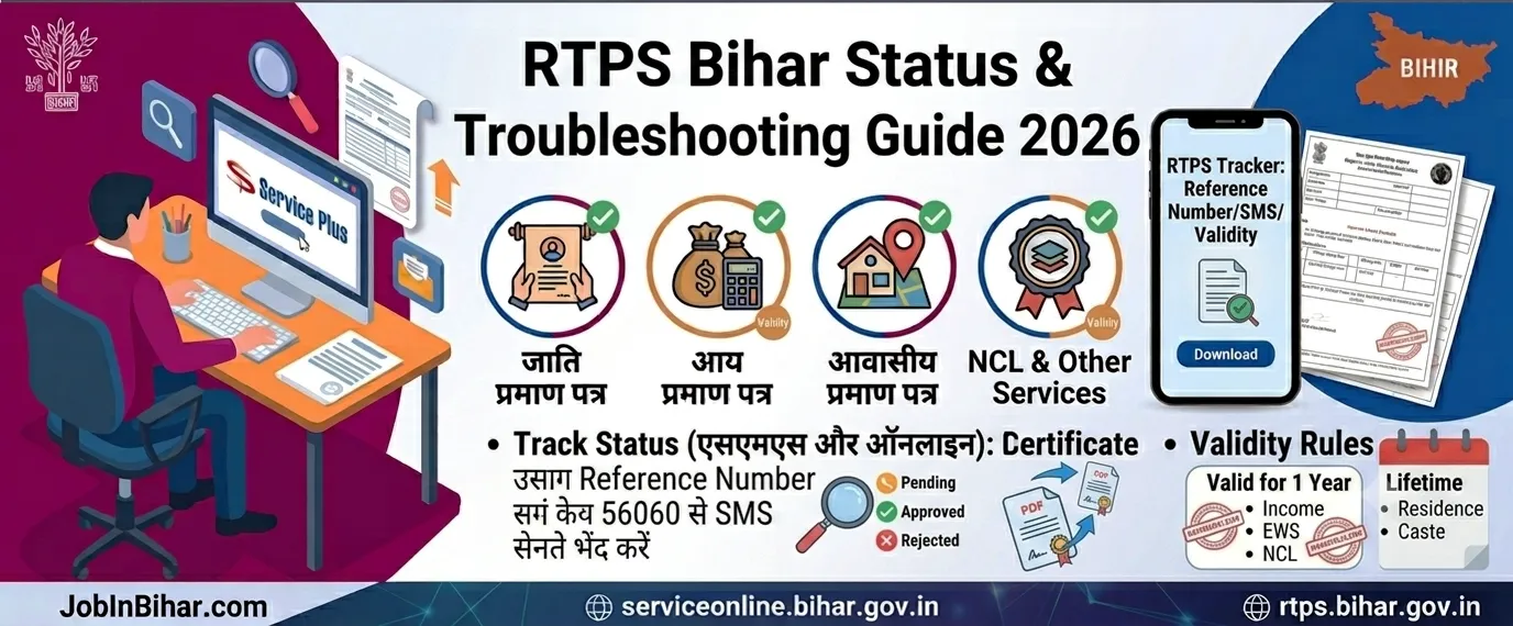 RTPS Bihar Application Tracking and Certificate Download