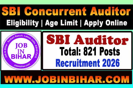 SBI Concurrent Auditor Recruitment 2026 Apply Online SBI Concurrent Auditor Recruitment 2026