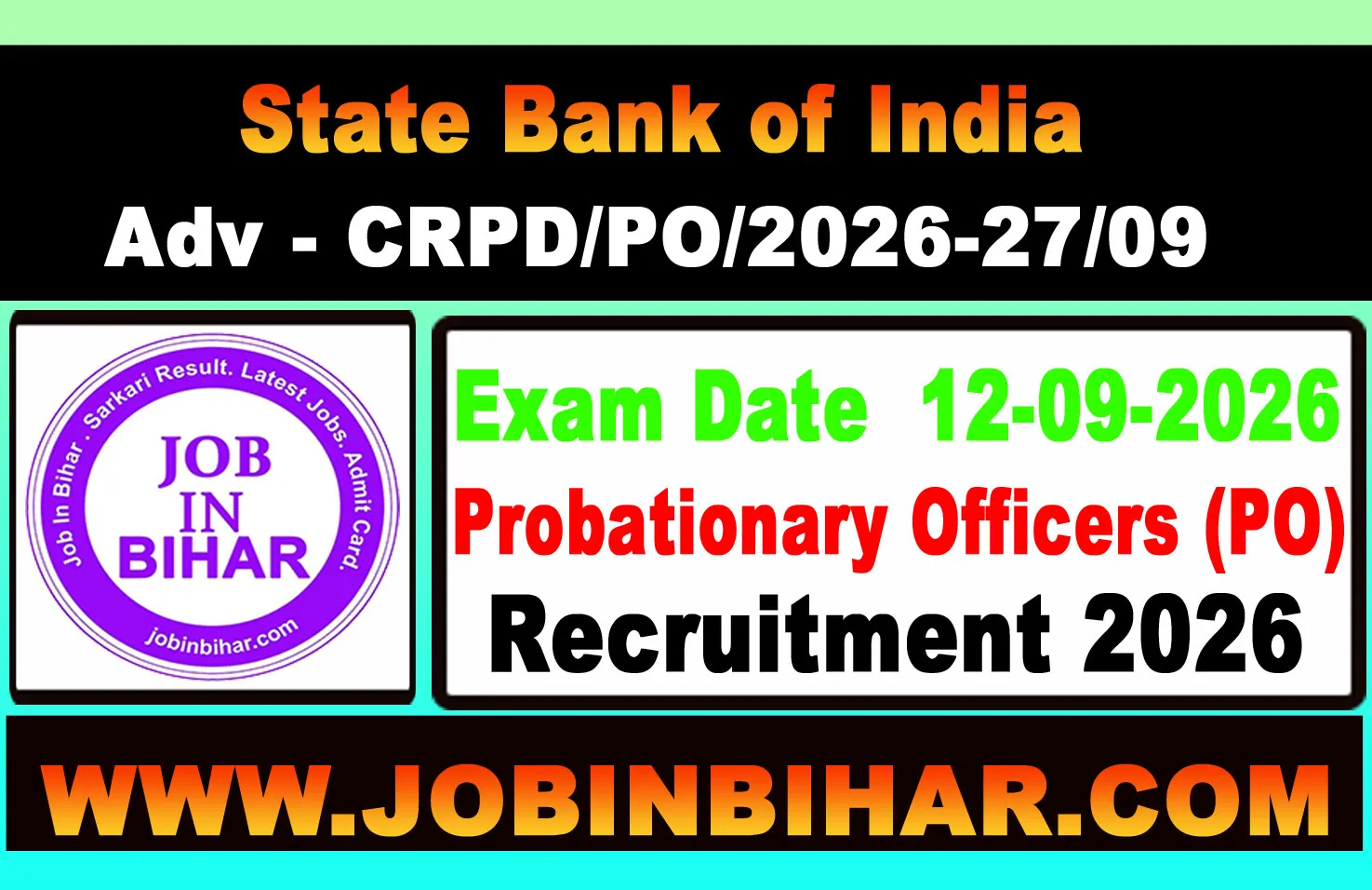 SBI PO Mains Exam 2026 Information Handout Banner
