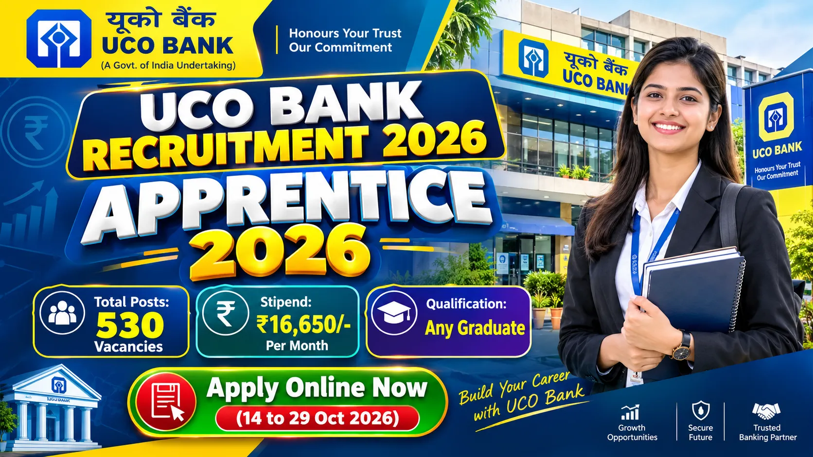 UCO Bank Apprentice Recruitment 2026 Notification Banner