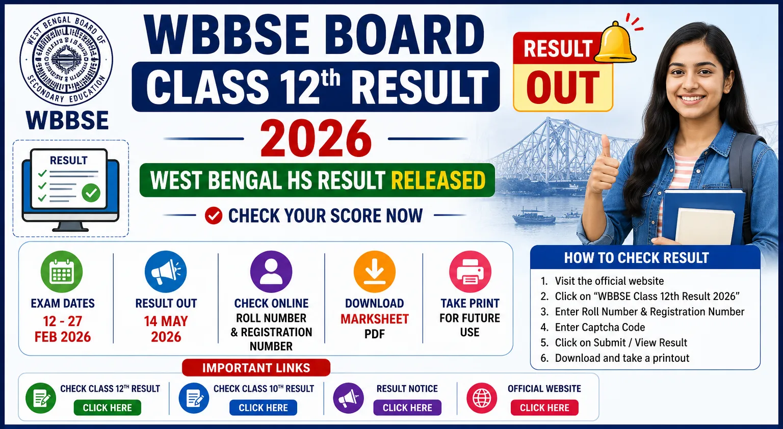 WBBSE Class 12th Result 2026